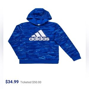 Blue camo adidas hoodie
